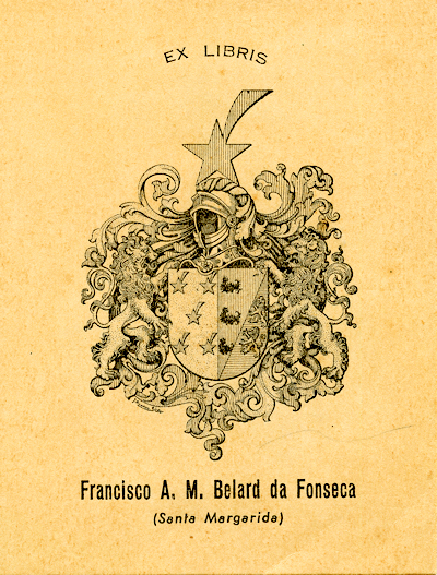 Ex-libris do Dr. Francisco de Assis de Menezes Belard da Fonseca (1905-1978)